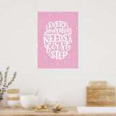 Jede Reise braucht einen ersten Schritt Poster (Küche)