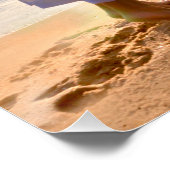 Jede Reise braucht einen ersten Schritt, um Strand Poster (Ecke)