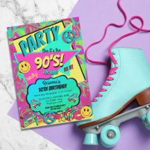 JEDE Retro-Geburtstagseinladung im Alter von 90 Ja