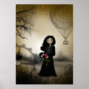 Jede Rose hat es als Thorn Steampunk Art Poster