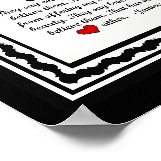 Jede Rose hat Thorns Poster (Ecke)