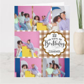 Jede Schokolade Braun 7 Foto Collage Geburtstag Karte (Vorderseite)