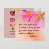 Jede Schrift, die von Gott Christliche Blüte Inspi (Vorne/Hinten)