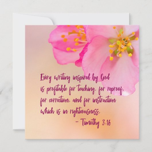 Jede Schrift, die von Gott Christliche Blüte Inspi (Vorderseite)