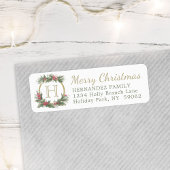 Jede Script Monogram Gold Weihnachtszeit-Rücksende