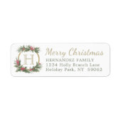 Jede Script Monogram Gold Weihnachtszeit-Rücksende (Vorne)