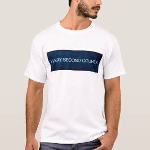 Jede Sekunde zählt Motivationszitat Minimalistisch T-Shirt