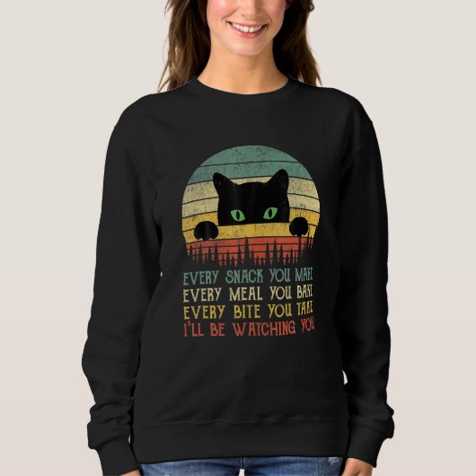 Jede Snack, die Cat Cat Mama Cat Mama Cat Vater Sweatshirt (Vorderseite)