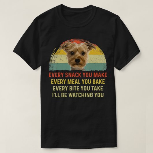 Jede Snack, die Sie machen Yorkie Hund Mama Hund V T-Shirt (Design vorne)