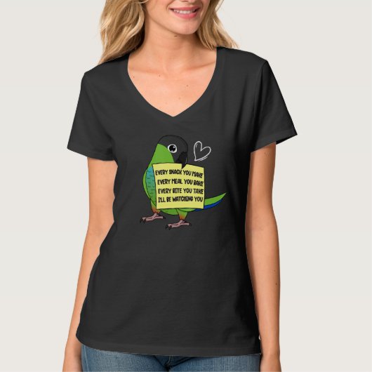 Jede Snack-Mahlzeit oder Beifall in Nanday Conure  T-Shirt (Vorderseite)