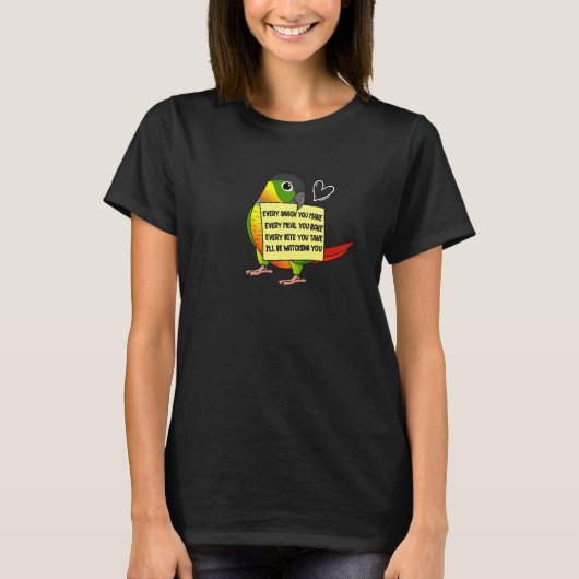 Jede Snack Mahlzeit oder Biss I gelb Seite Conure  T-Shirt (Vorderseite)