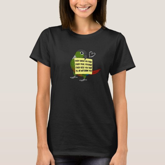 Jede Snack-Mahlzeit oder Biss in grüner Wange Conu T-Shirt (Vorderseite)