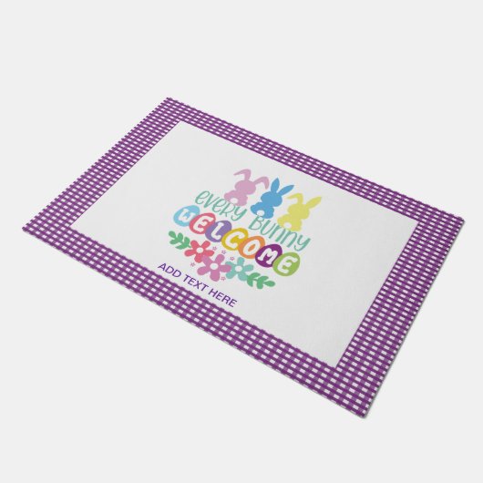 Jede sonnige Begrüßungsstätte Fußmatte (Schrägansicht)