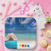 Jede sonnige Liebe Der tropische Strand Pappteller (Party)