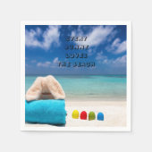 Jede sonnige Liebe Der tropische Strand Serviette (Vorderseite)