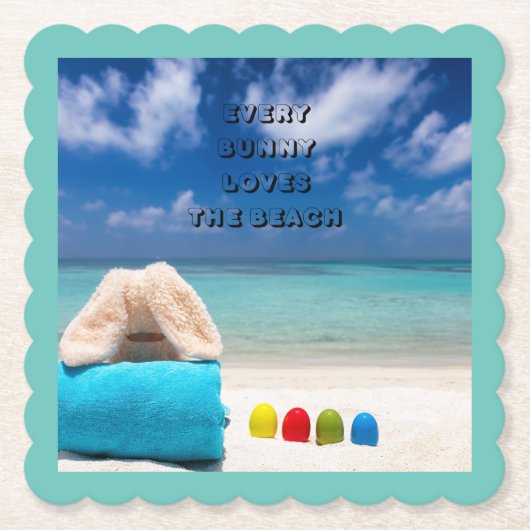 Jede sonnige Liebe Der tropische Strand Untersetzer (Vorderseite)