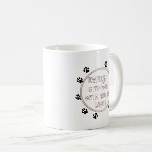 Jede Step-Liebe Kaffeetasse (VorderseiteRechts)
