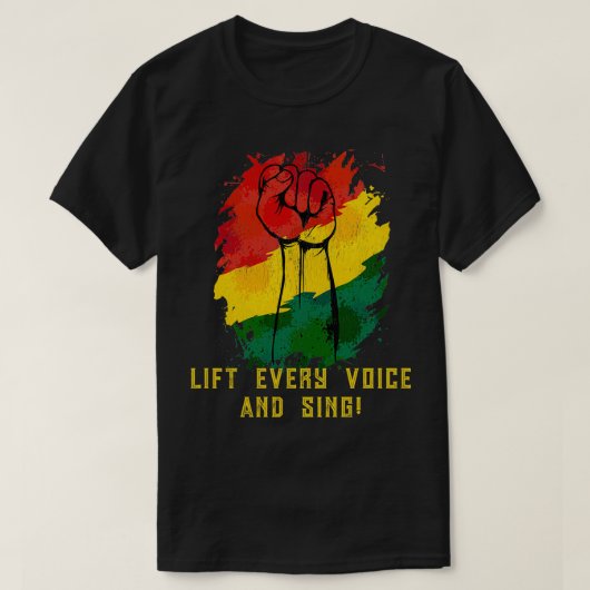 Jede Stimme und Sing Bewegung hochheben T-Shirt (Design vorne)
