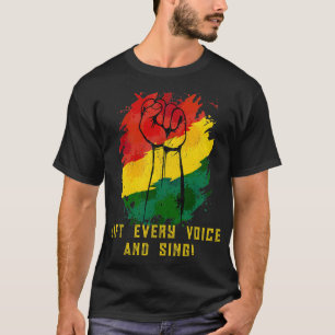 Jede Stimme und Sing Bewegung hochheben T-Shirt