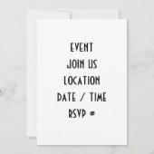 JEDE STRANDHAUS-PARTY EINLADUNG (Rückseite)