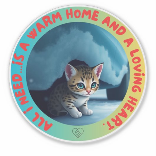 Jede stray Katze verdient eine sichere Zuhause Aufkleber (Vorderseite)
