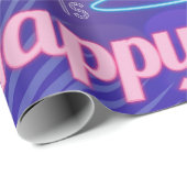 Jede Stunde ist ein Happy Hour Neon Sign Cocktail Geschenkpapier (Rolleneckpunkt)