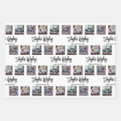 Jede Text Foto Collage gebürstete Skript Weihnacht Geschenkpapier Set (Vorderseite 2)