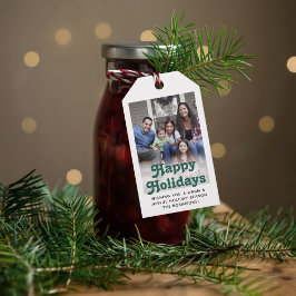 Jede Text Retro Typografie & Foto Festivals Grün Geschenkanhänger