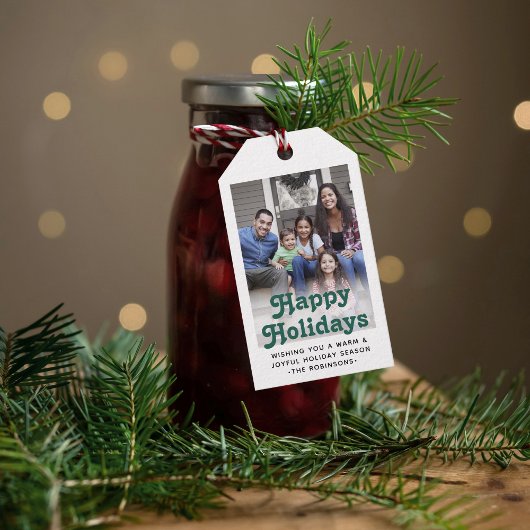 Jede Text Retro Typografie & Foto Festivals Grün Geschenkanhänger