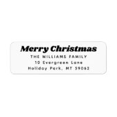 Jede Text Retro Typografie Weihnachtszeit Rücksend (Vorne)