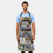 Jede Textfamilie Foto Collage Opa Khaki Beige Schürze (Getragen)