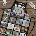 Jede Textfamilie Foto Collage Opa Schwarz-weiß Schürze<br><div class="desc">Feiern Sie die schlichten Freuden von Familie und Enkelkindern mit einer eleganten Foto-Collage Schwarz-Weiß-Schürze. Bilder und Text sind einfach zu verändern. Zitat, dass "Meine Lieblings-Leute nennen mich Großvater" kann personalisiert sein für Papa, Pop-Pop, Paw-Pfow, Grandad, Grampa, Big Daddy, etc. (IMAGE PLACEMENT TIP: Eine einfache Möglichkeit, ein Foto genau wie gewollt...</div>