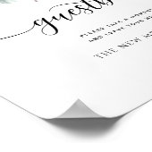 Jede Veranstaltung, blaue, rustikale Flora, Gästeb Poster (Ecke)