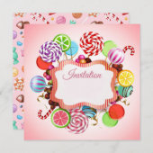 Jede Veranstaltung Candy Einladung (Vorne/Hinten)