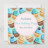 Jede Veranstaltung Cupcakes Einladung (Vorderseite)