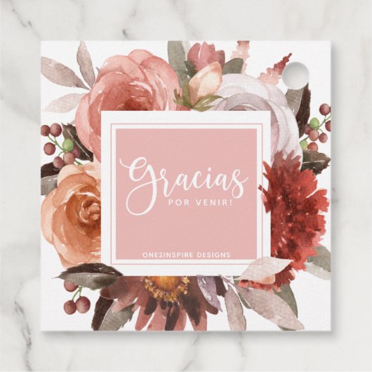 Jede Veranstaltung, Himmel in der Rose Blütengras Geschenkanhänger (Rückseite)