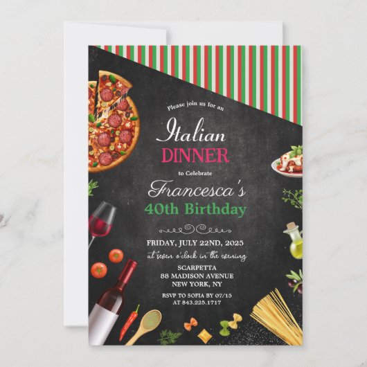 JEDE VERANSTALTUNG - Italienisches Abendessen Einl Einladung (Vorderseite)