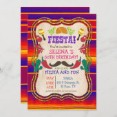 JEDE VERANSTALTUNG - Mexikanische Fiesta-Party Ein Einladung (Vorne/Hinten)