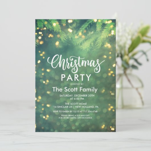 JEDE VERANSTALTUNG - Öko-Funkelleuchten Einladung (Stehend Vorderseite)