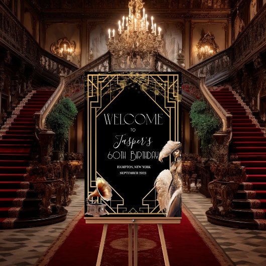 JEDE VERANSTALTUNG - Roaring 20ers Willkommen Sign Poster