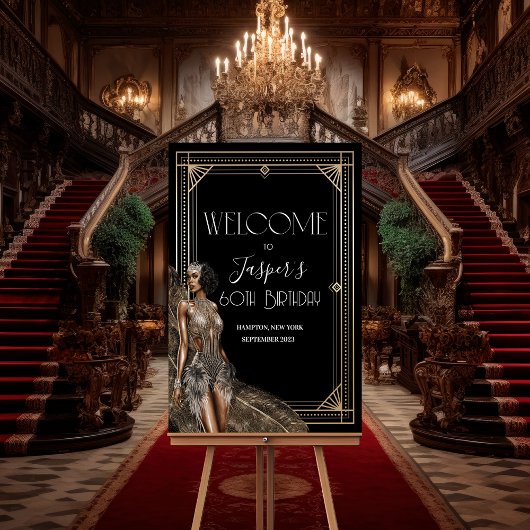 JEDE VERANSTALTUNG - Roaring 20s Willkommensschild Poster