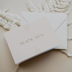 JEDE Vintage Art Déco-Hochzeit Dankeskarte