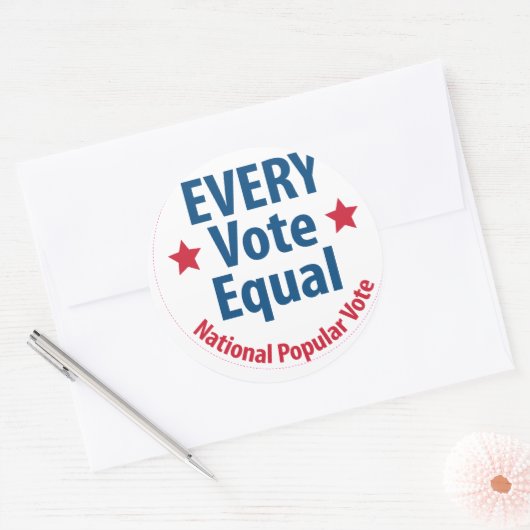 Jede Wahlgleichtaste Runder Aufkleber (Umschlag)