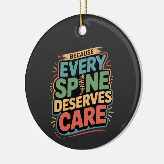 Jede Wirbelsäule verdient ein Sorgfalt-Chiroprakto Keramik Ornament (Links)