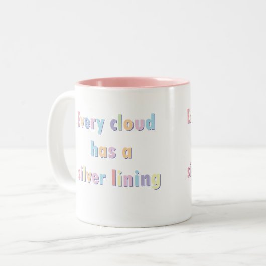 Jede Wolke hat einen Silberstreif Zweifarbige Tasse (Vorderseite Links)