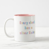 Jede Wolke hat einen Silberstreif Zweifarbige Tasse (Links)