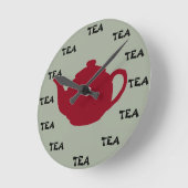 JEDE ZEIT ist Tea Time! Runde Wanduhr (Winkel)
