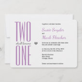 Jede zweite Farbe wird zu einer Bibelhochzeit, die Einladung (Vorderseite)