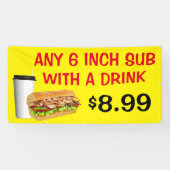 Jedem 6 Zoll großen Untergerät mit einem Getränk z Banner (Horizontal)