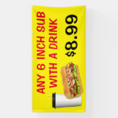 Jedem 6 Zoll großen Untergerät mit einem Getränk z Banner (Vertikal)